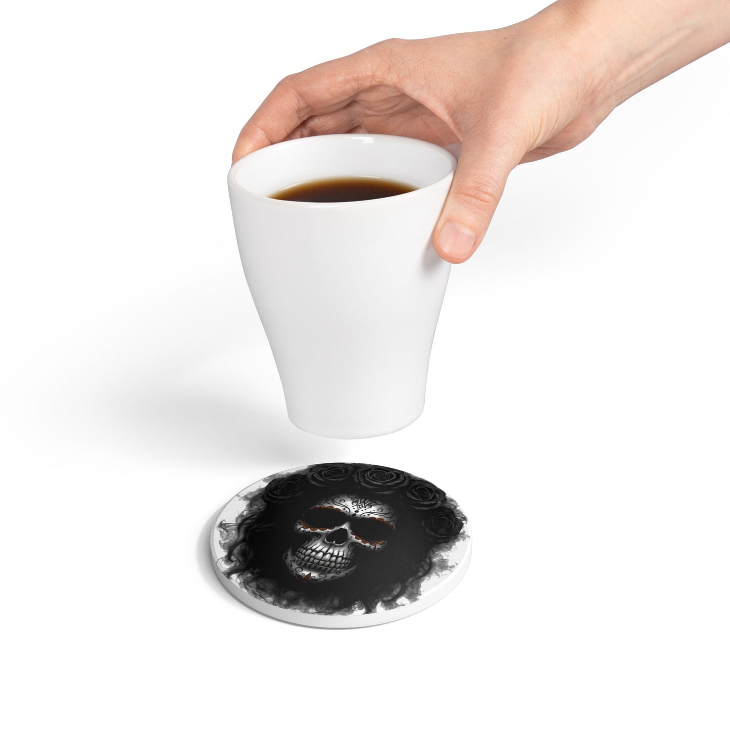 LaCatrina Edge: Daring Ceramic Coaster Design #6