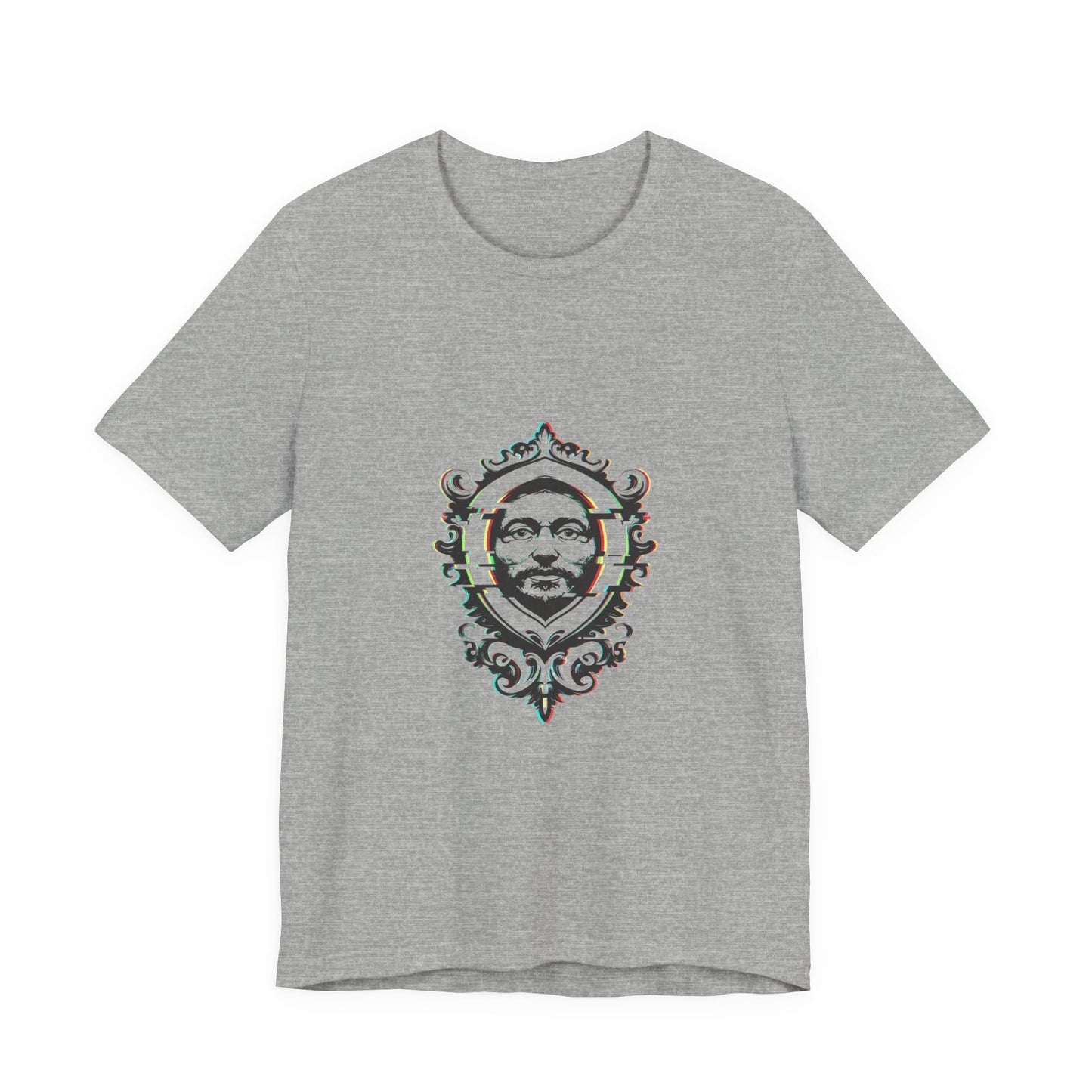 Glitch Heraldry Fusion Tee - Trendy Unisex Jersey
