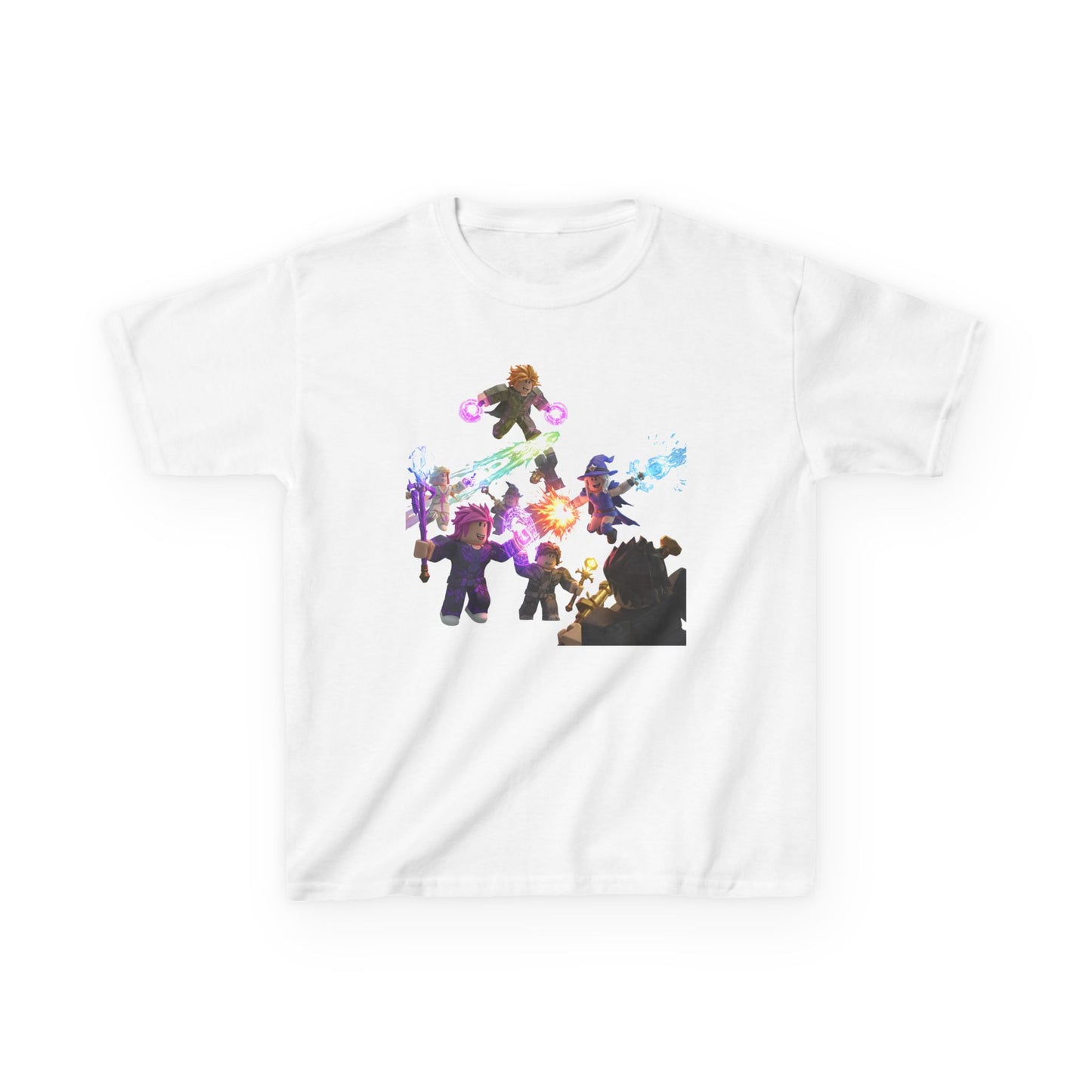 Voxel Adventure Kids Cotton Tee - Trendy Pixel Heroes Edition