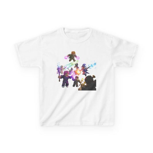 Voxel Adventure Kids Cotton Tee - Trendy Pixel Heroes Edition