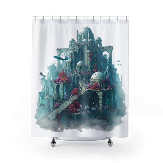 Mystic Atlan Fantasy Shower Curtain - Edgy Elegance #7
