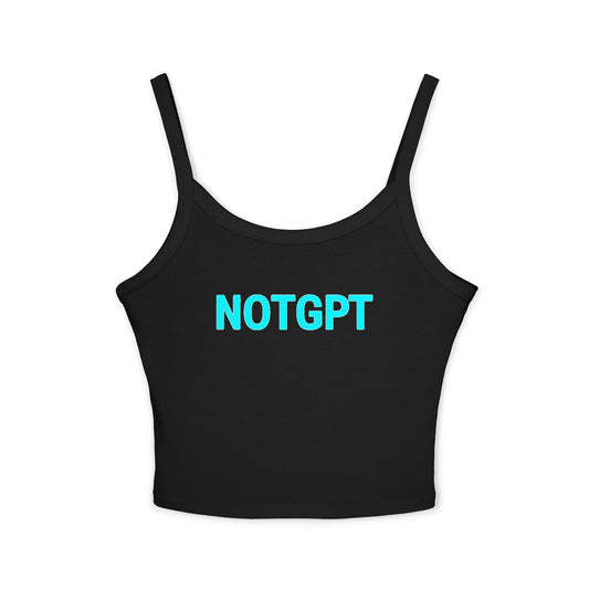NOTGPT Classic Cyan - Spaghetti Strap Tank Top