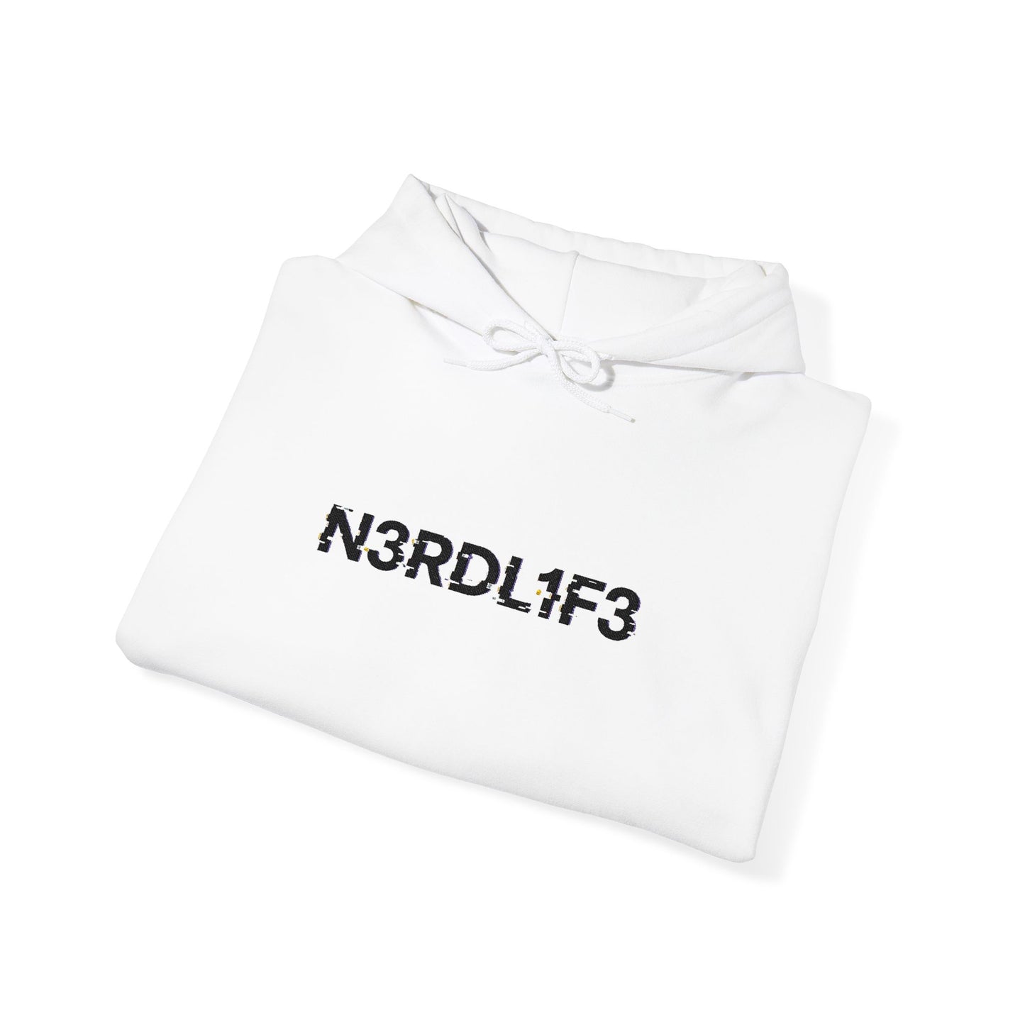 NOTGPT "N3RDL1F3" Glitched White - Hoodie