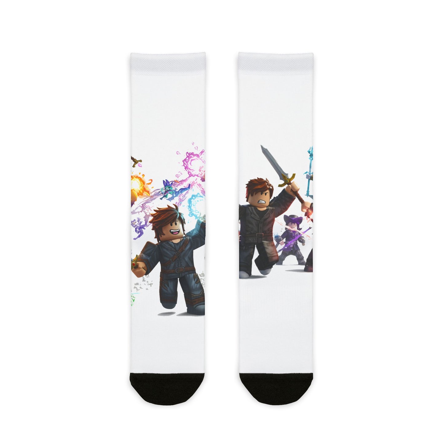 Pixel Powerhouse Voxel Character Crew Socks