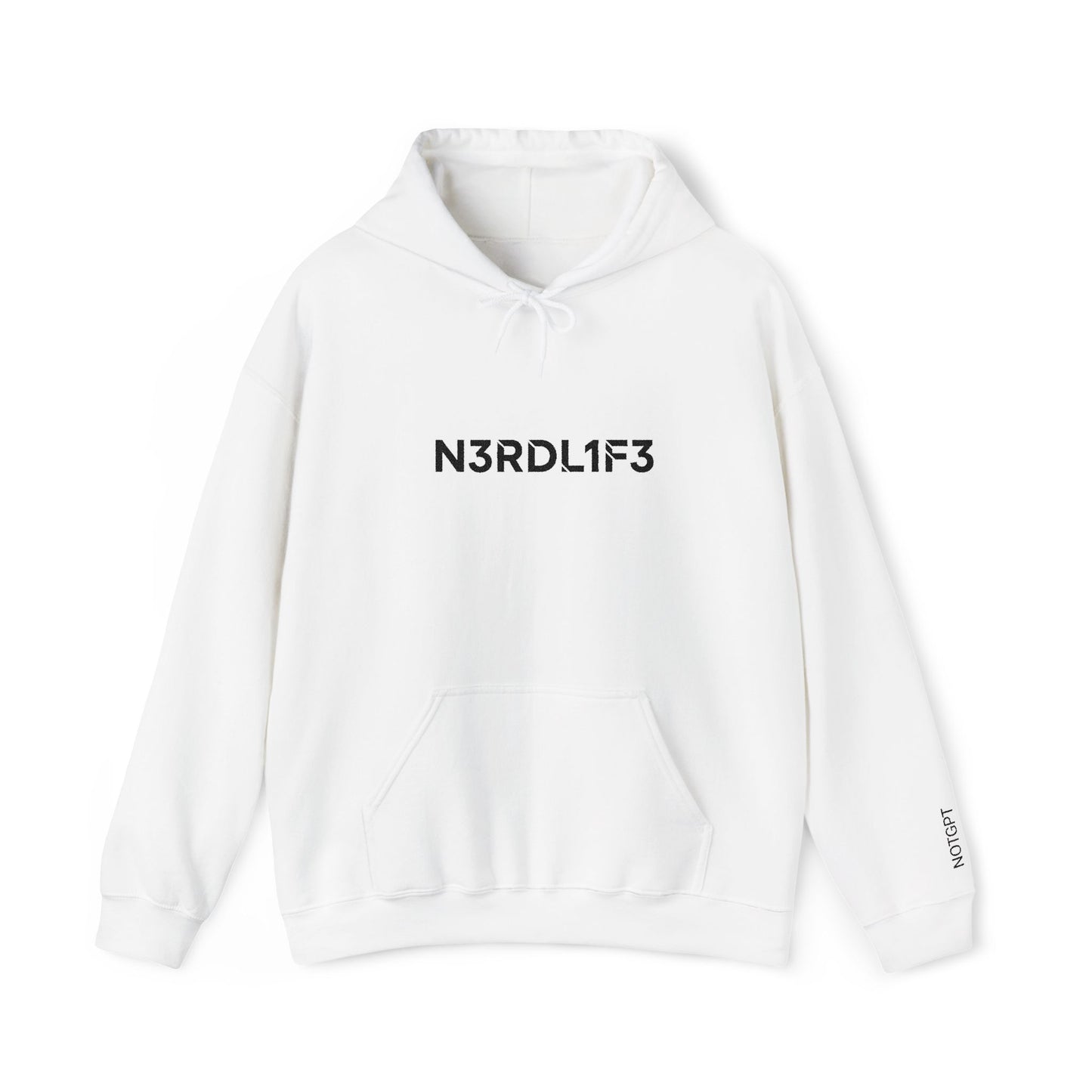 NOTGPT "N3RDL1F3" Classic White - Hoodie