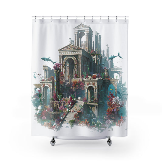 Mystic Atlan Realm Shower Curtain - Epic Fantasy Edition