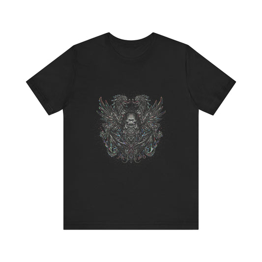 Glitch Heraldry Unisex Tee: Trendy Fusion