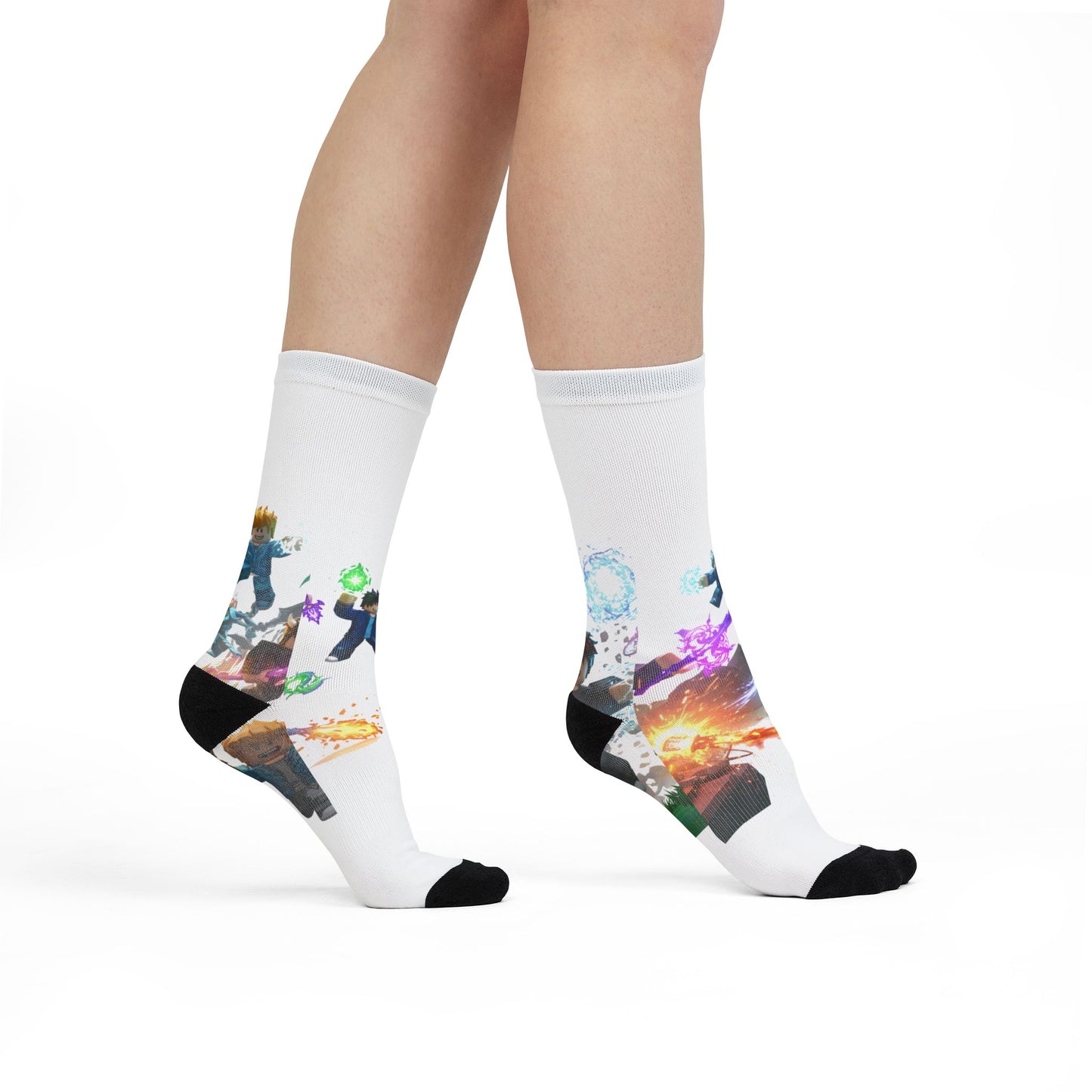 Voxel Invasion Edgy Crew Socks