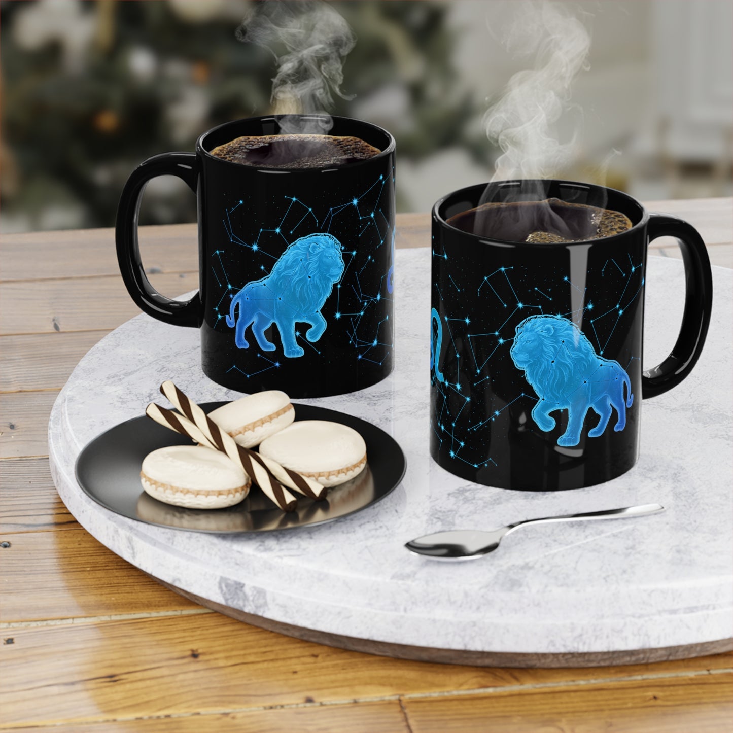 Starry Night Edition - Leo Zodiac Coffee Mug - Astrology Gift, Horoscope Mug, Constellation Cup, Astrology Lover's Present, Unique Zodiac Accessory