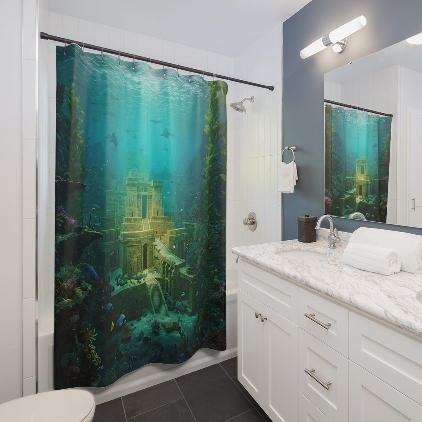 Atlantis Edge: Mysterious Depths Shower Curtain