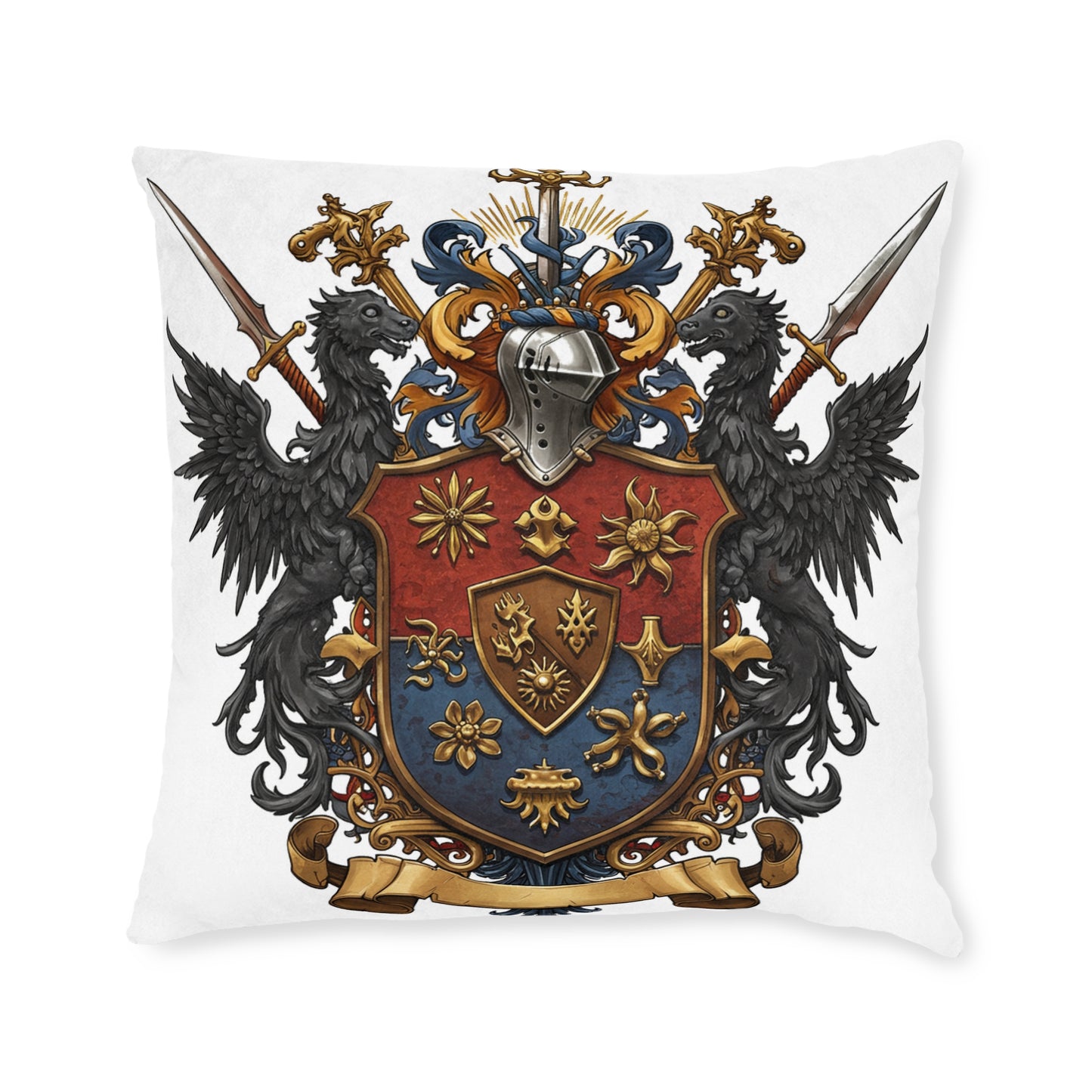 Edgy Elegance: Dual Guild #62 Square Pillow