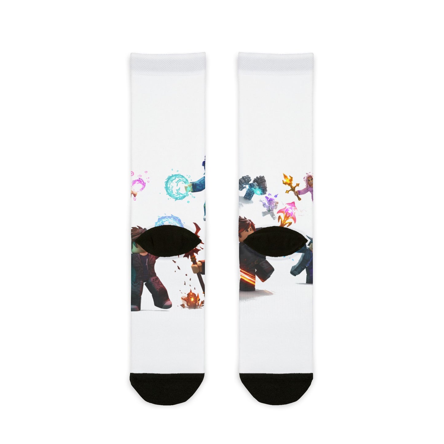 Voxel Invasion Edgy Crew Socks - Unique Design #14