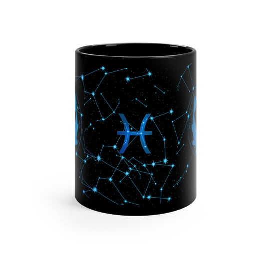 Starry Night Edition - Pisces Constellation Coffee Mug, Zodiac Mug, Astrology Gift, Horoscope Coffee Cup, Personalized Star Sign Mug, Celestial Drinkware