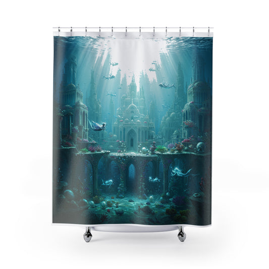 Mystic Atlan Fantasy Shower Curtain - Edgy Design #13