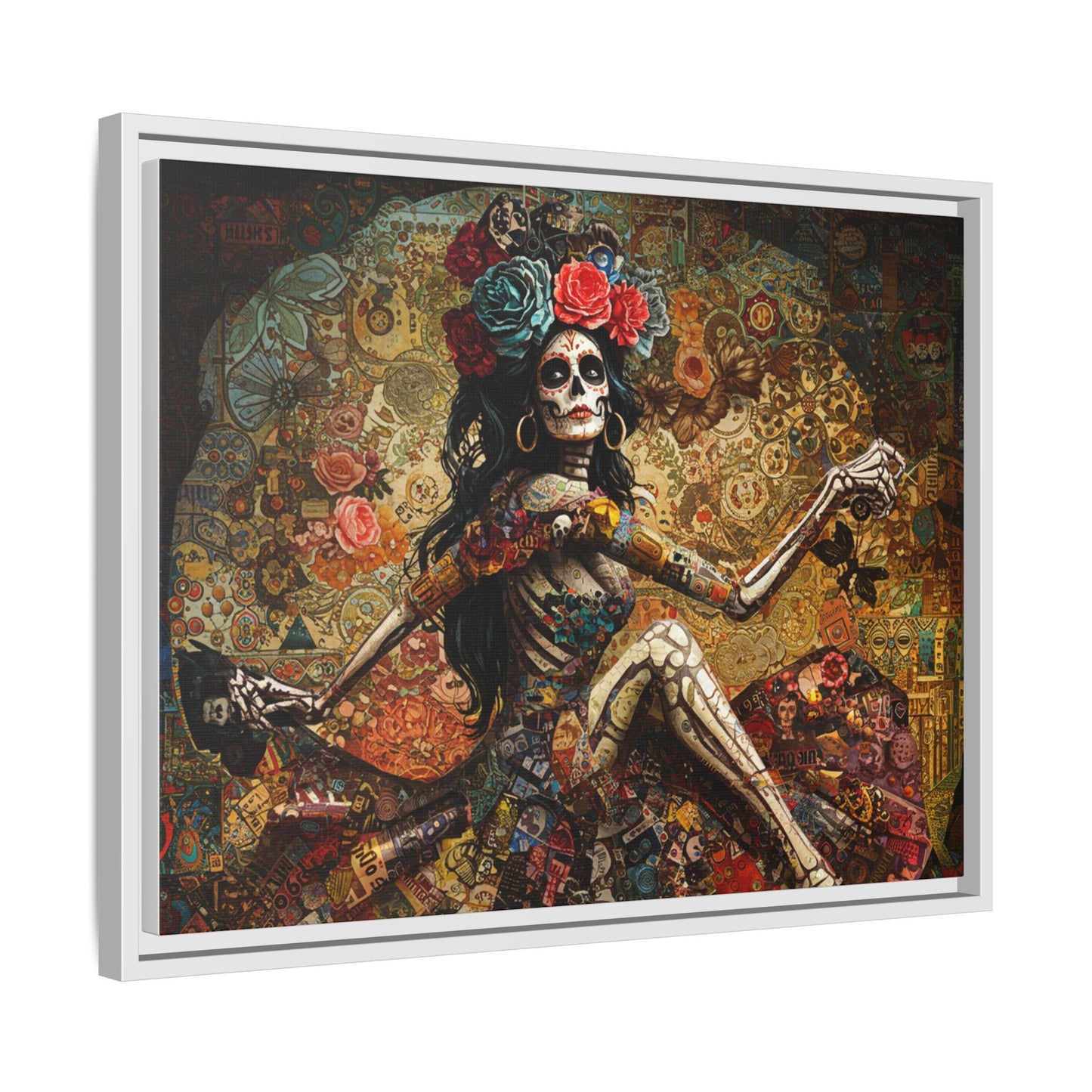 LaCatrina Elegance: Exquisite Multicolor Matte Canvas