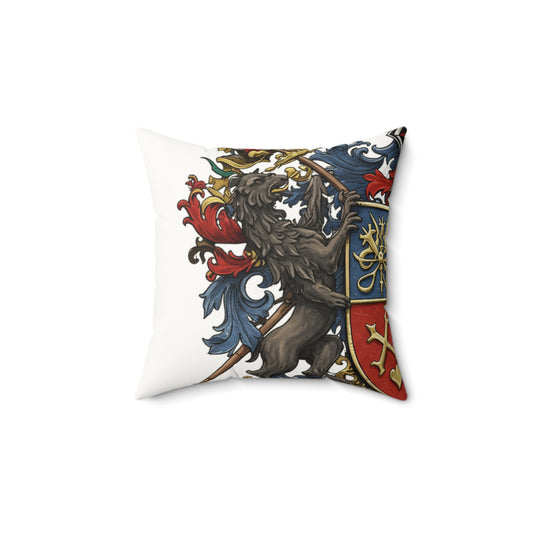 Edgy Elegance: Faux Suede Square Pillow – Guild #37 Edition
