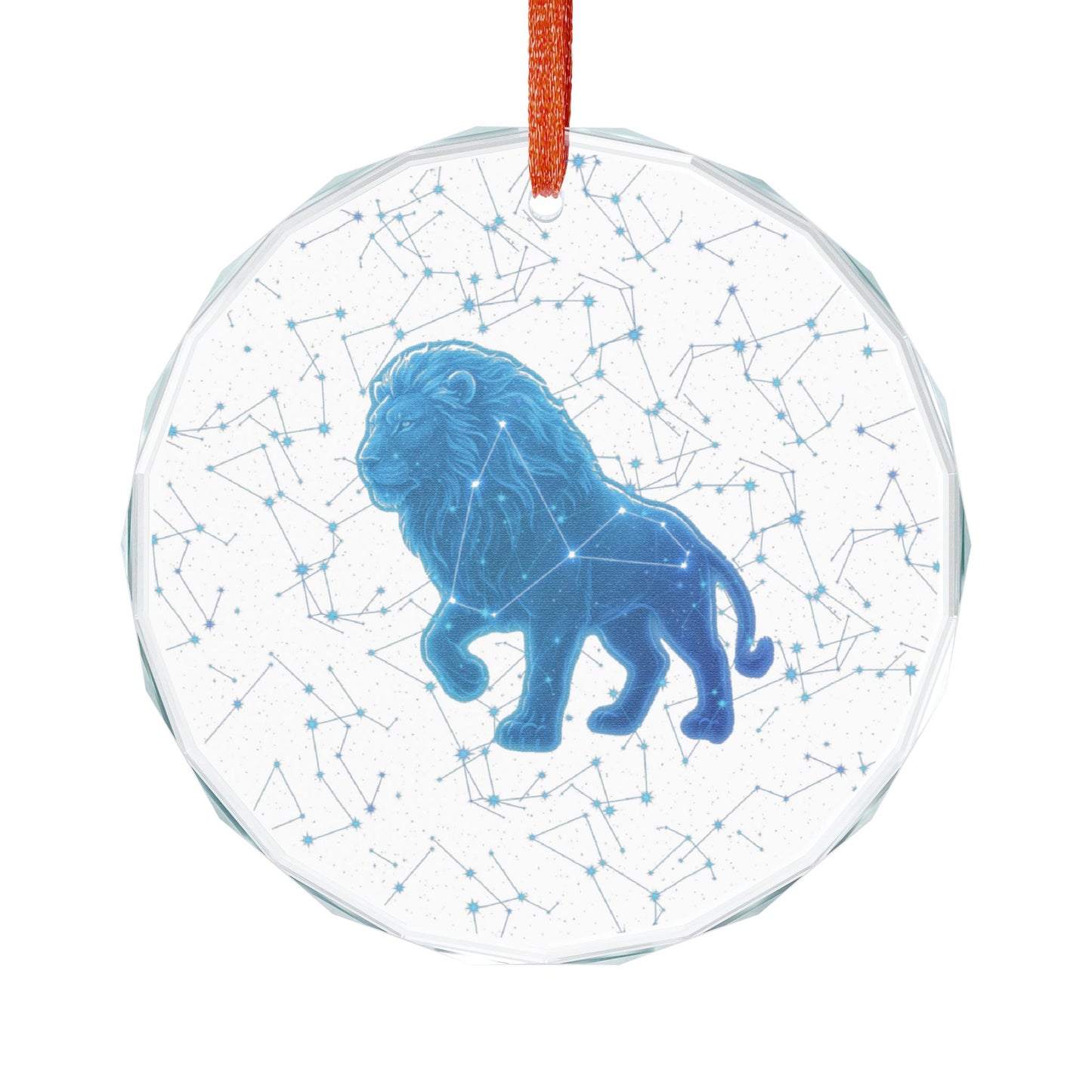 Leo Zodiac Edge: Crystal Glass Ornament