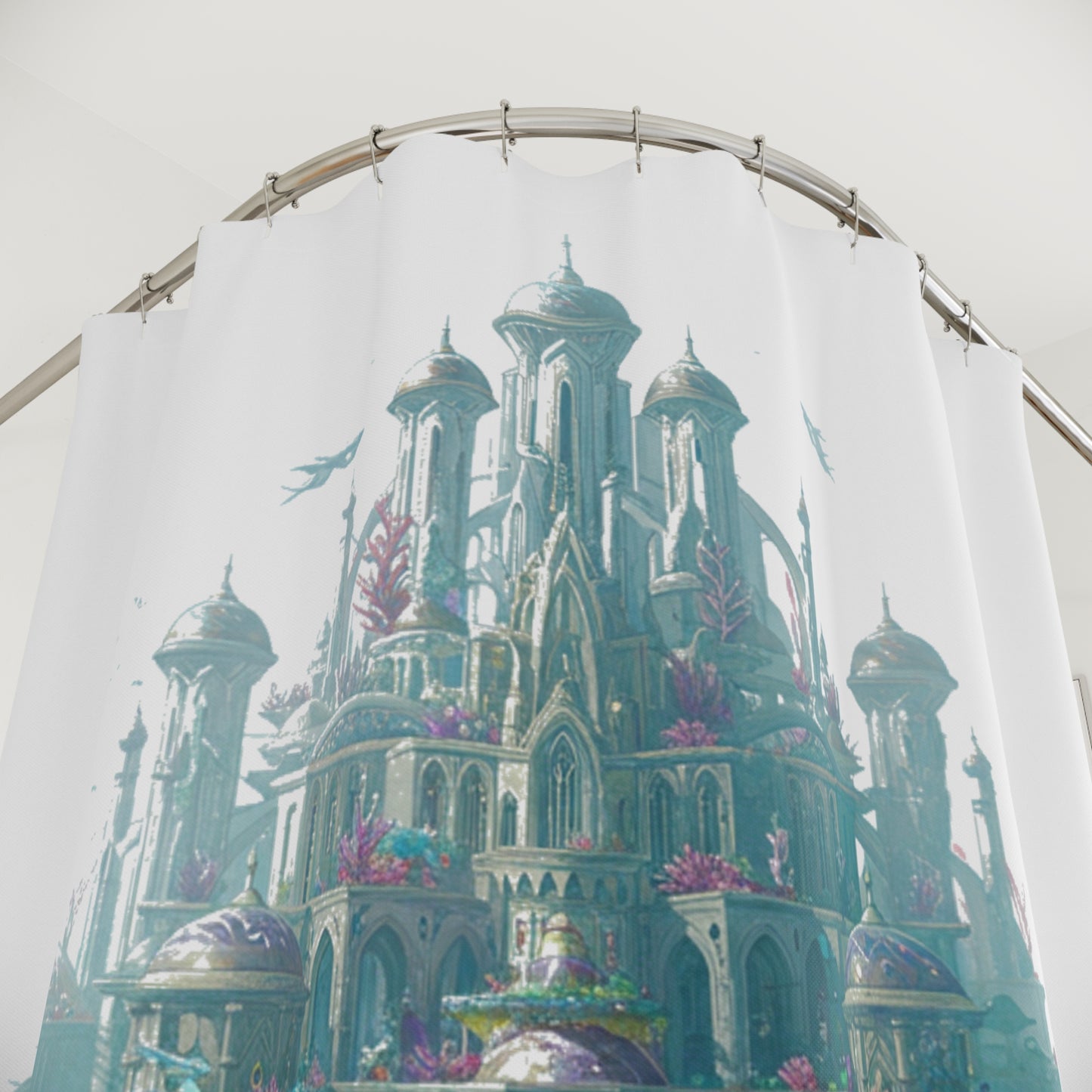 Mystic Atlan Warrior Shower Curtain - Edgy Fantasy Style