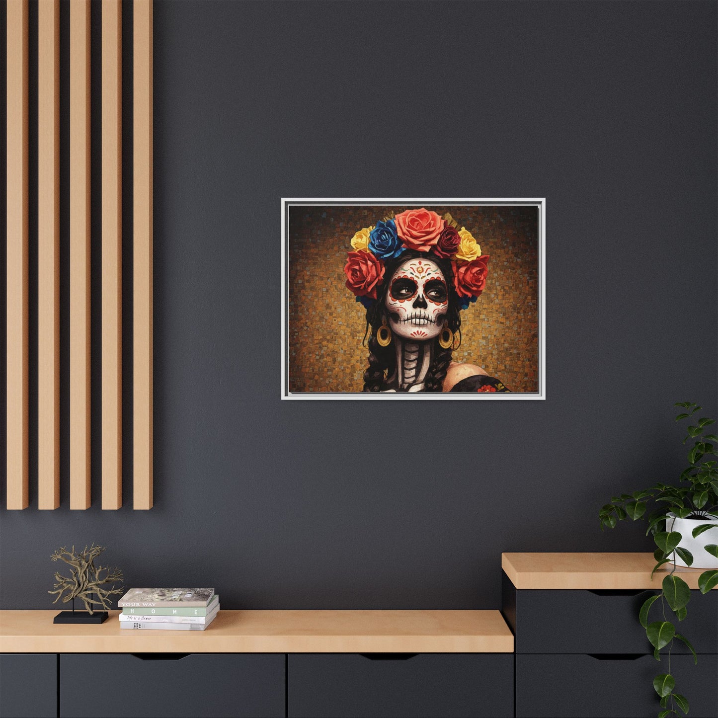 LaCatrina Elegance #15: Multicolor Matte Framed Canvas