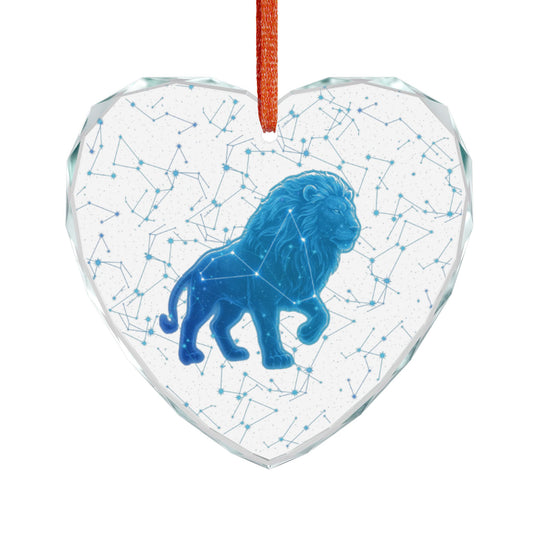 Leo Zodiac Edge: Crystal Glass Ornament