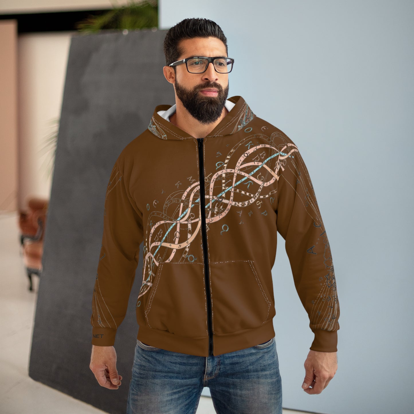 NOTGPT Chaos in Motion - Zip Up Jacket - All-over Print