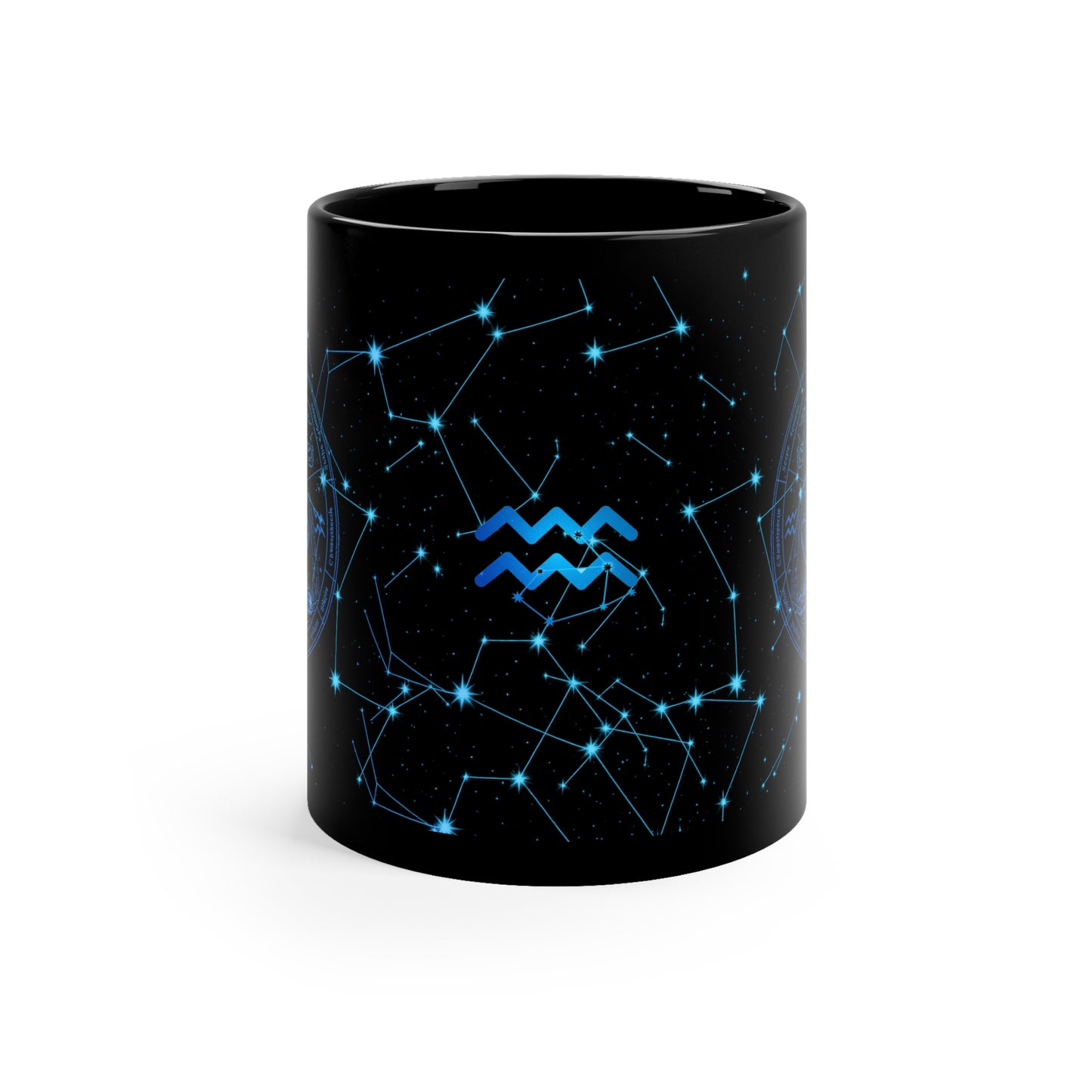 Starry Night Edition - Aquarius Zodiac Coffee Mug - 11oz Constellation Design, Astrology Gift, Horoscope Lover's Mug, Celestial Drinkware, Star Sign Decor