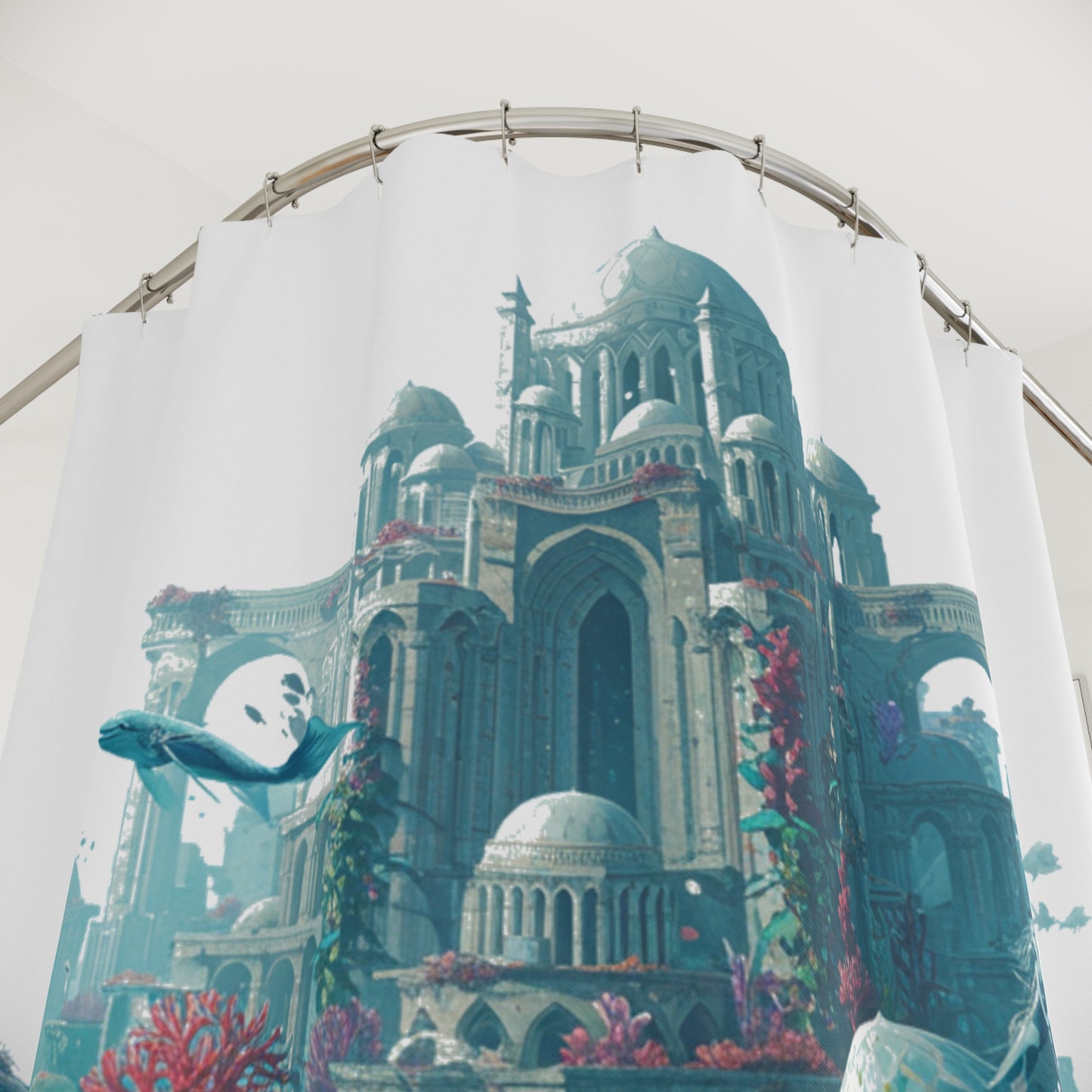 Mystic Atlan Fantasy Shower Curtain - Edgy Elegance #7