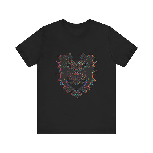 NOTGPT Heraldic Glitch Fusion Tee - Trendy Unisex Style