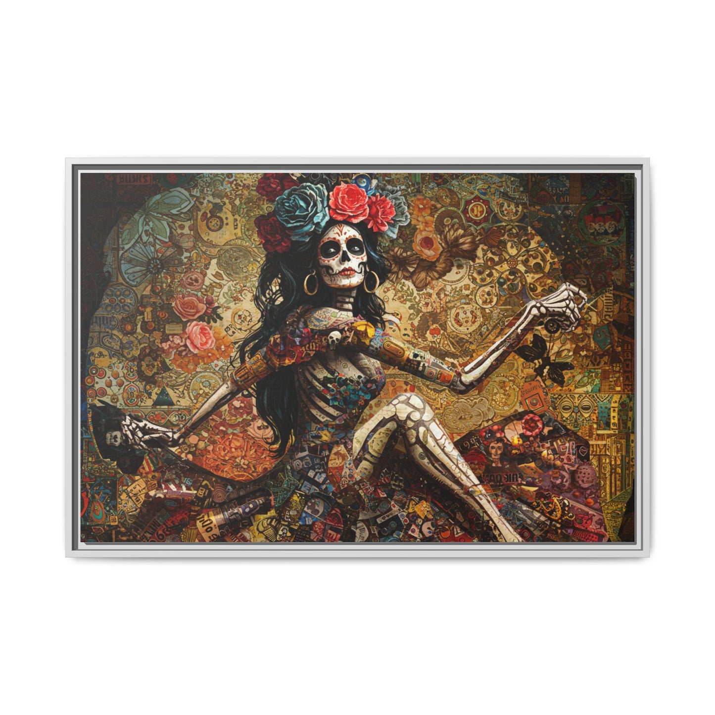 LaCatrina Elegance: Exquisite Multicolor Matte Canvas