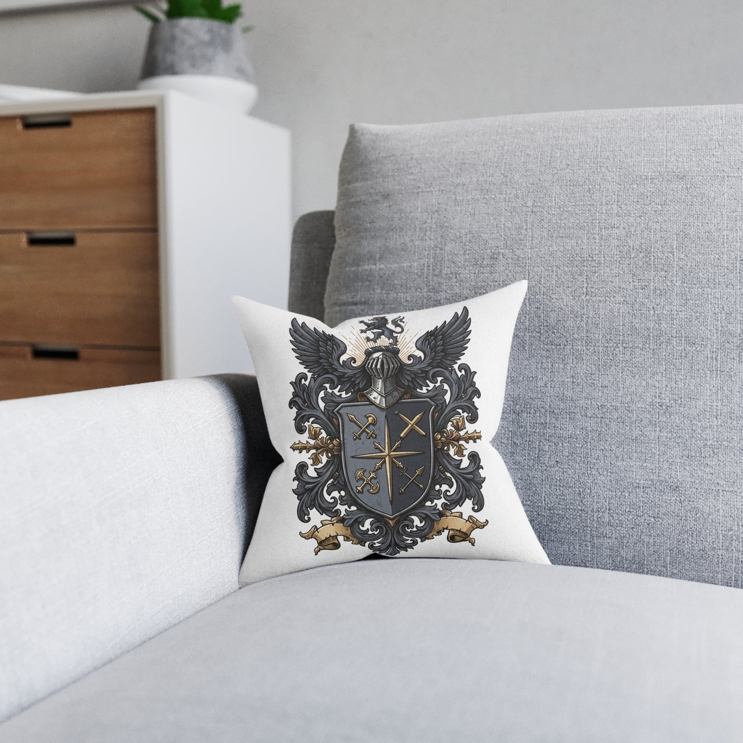 Edgy Guild Emblem Square Pillow - Dare to Dream Edition