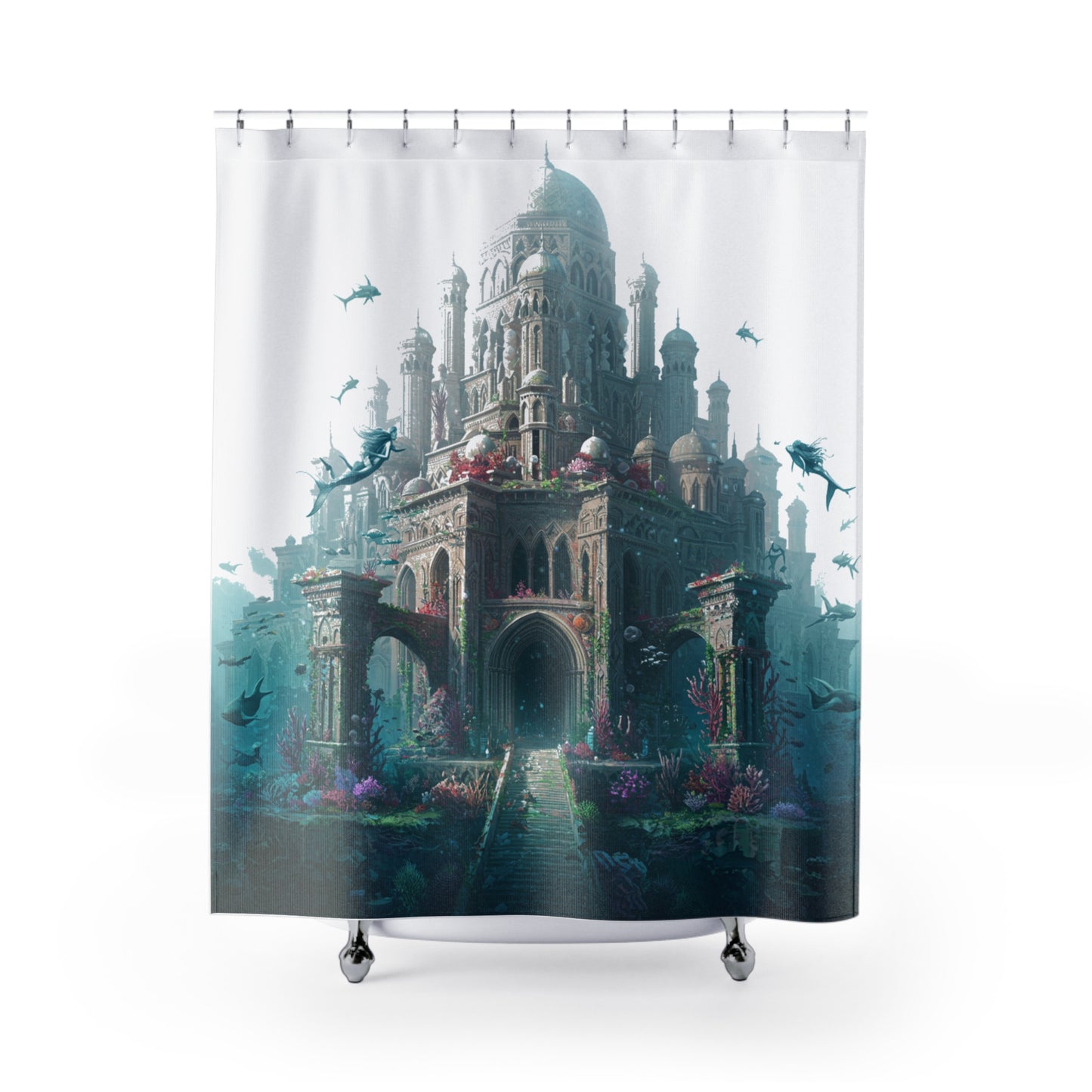 Mystic Atlan Warrior Shower Curtain