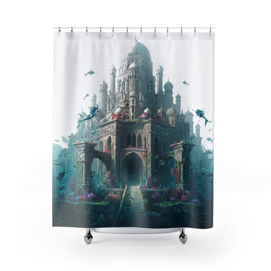 Mystic Atlan Warrior Shower Curtain