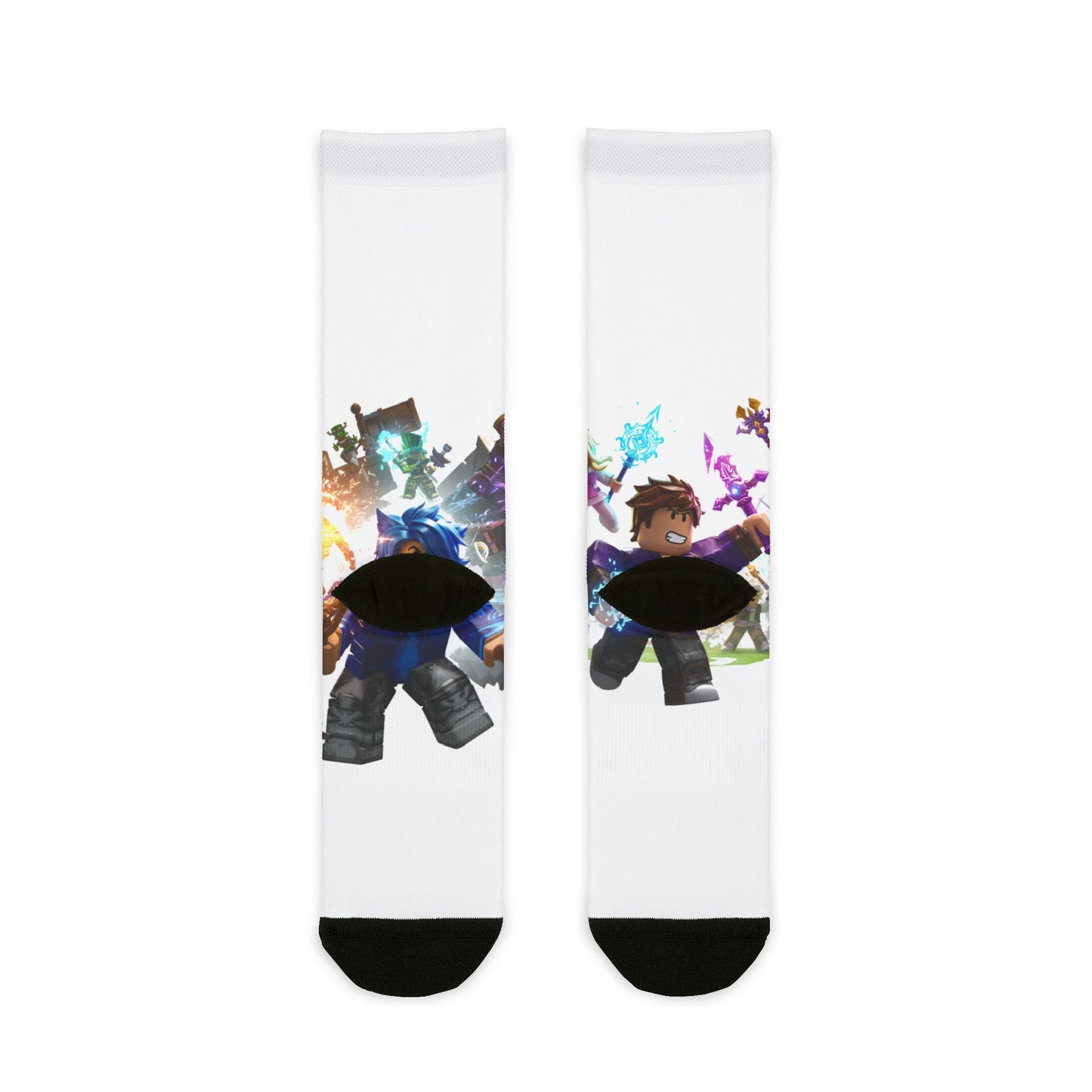Pixel Power Punch Crew Socks - Edgy Voxel Vanguard Edition