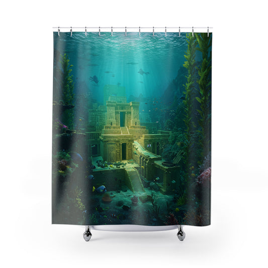 Atlantis Edge: Mysterious Depths Shower Curtain