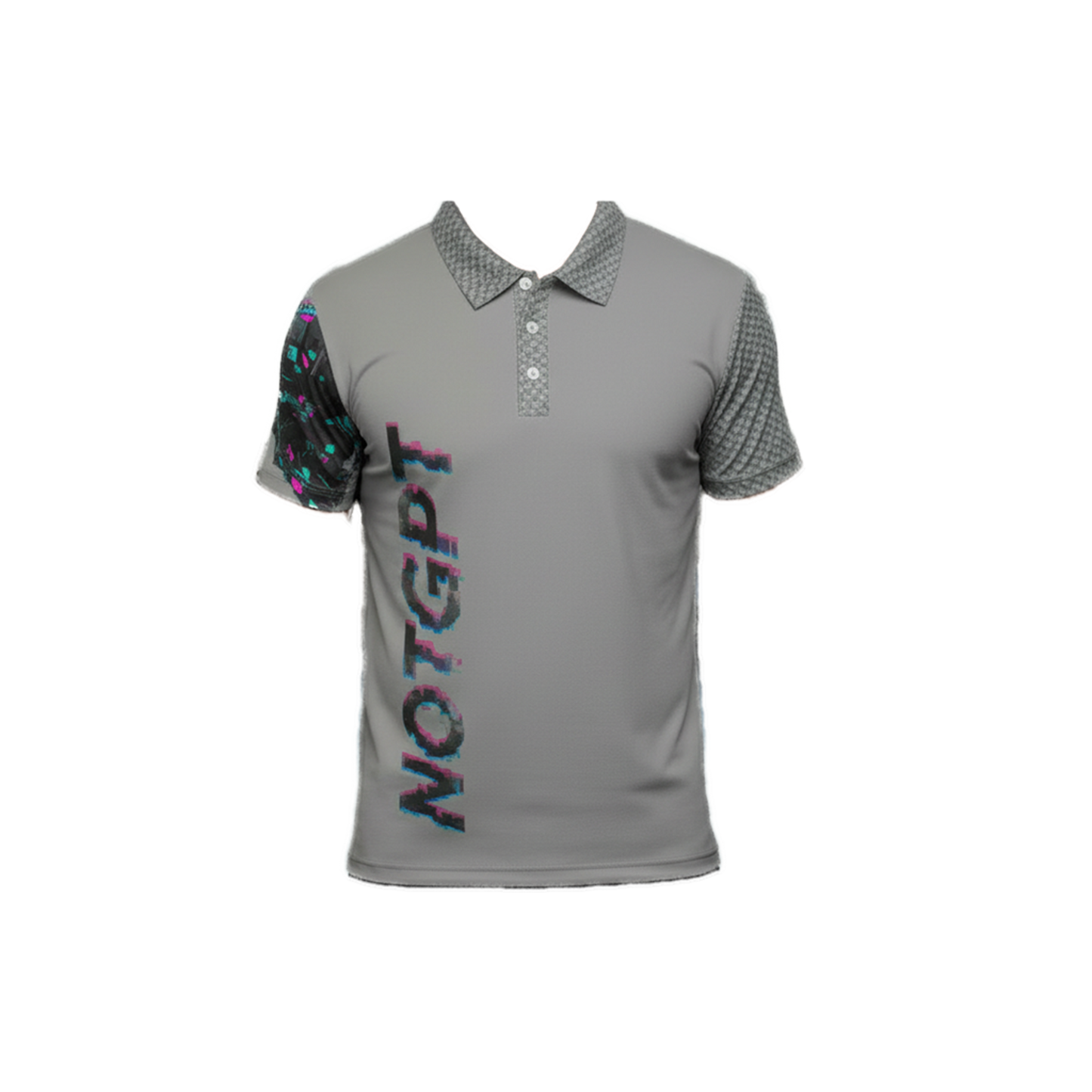NOTGPT Glitched Vapor — Polyester Polo - All-over Print
