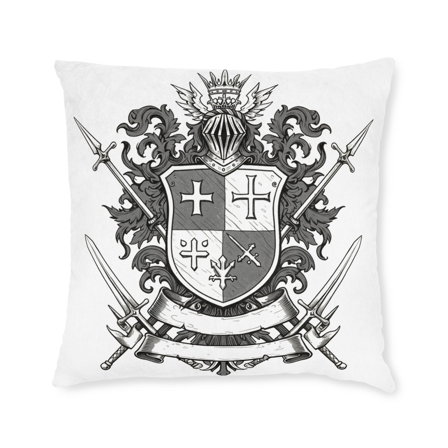 Edgy Guild Embrace: Dual-Sided Designer Square Pillow