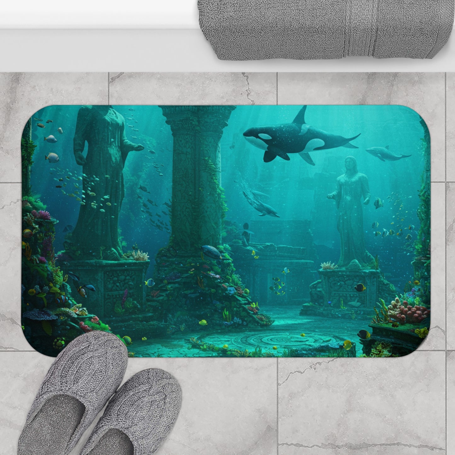 Step Into Atlantis: Casual Bath Mat #10
