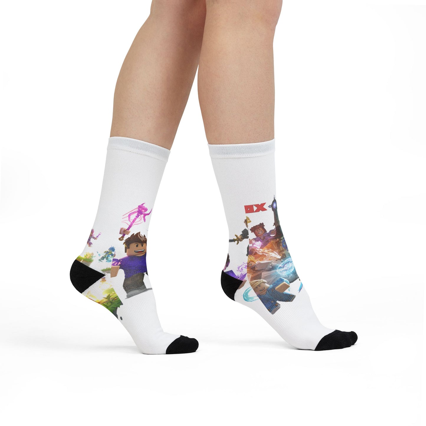 Voxel Invasion Edgy Crew Socks