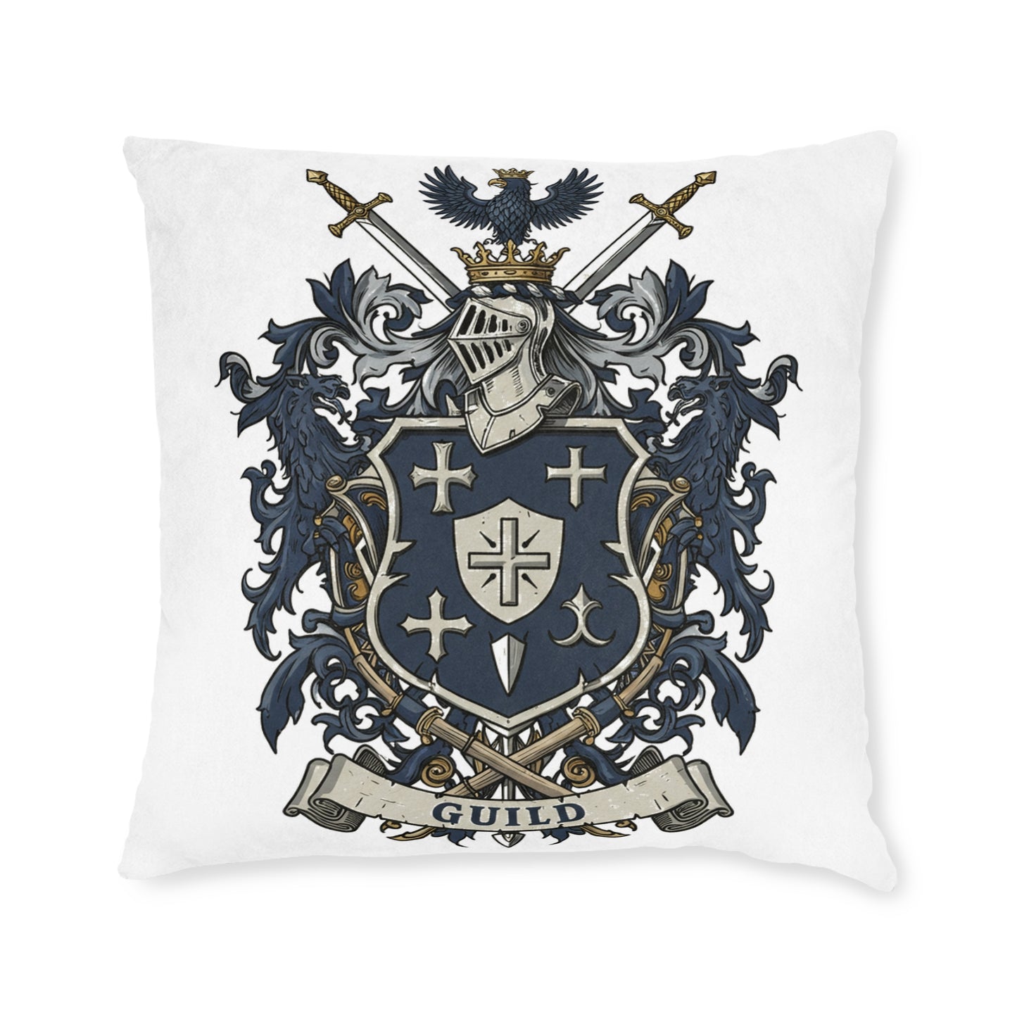 Guild Edge: Dual-Sided Design Square Pillow #11