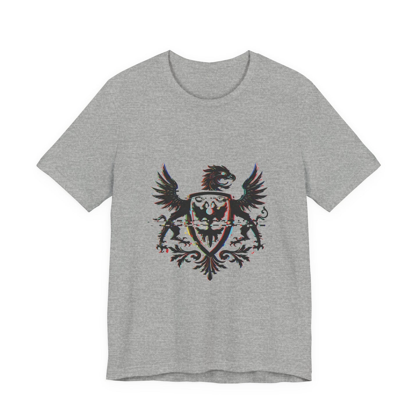 Trendy Notgpt Heraldic Glitch Tee - Unleash Your Style