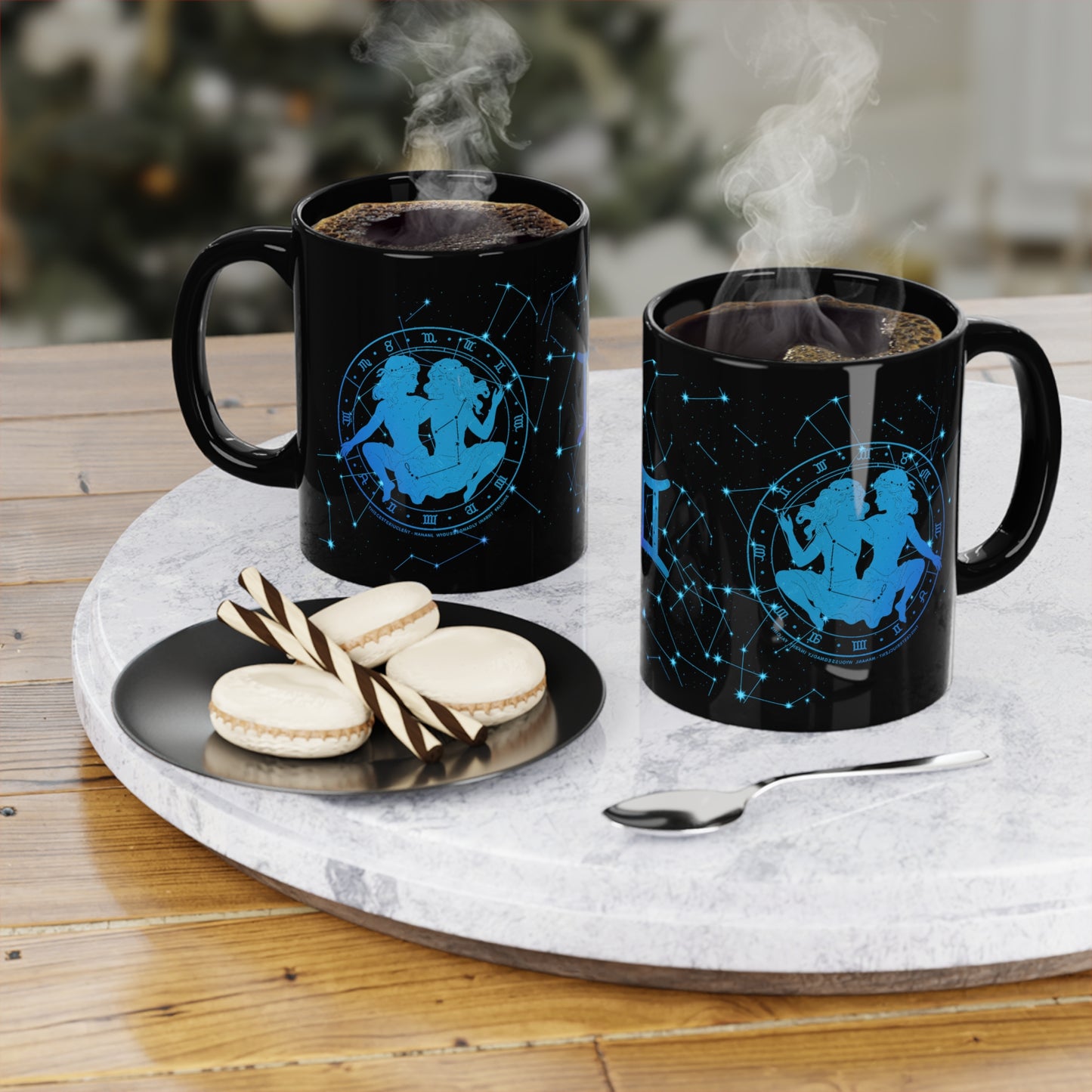 Starry Night Edition - Gemini Zodiac Coffee Mug, Astrology Gift, Horoscope Mug, Cosmic Design, Star Sign Mug, Personalized Astrology Cup