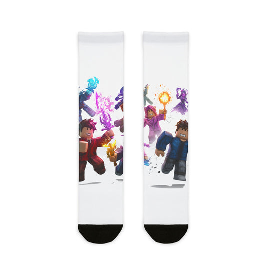 Voxel Invasion Edgy Crew Socks - Unique Design #14