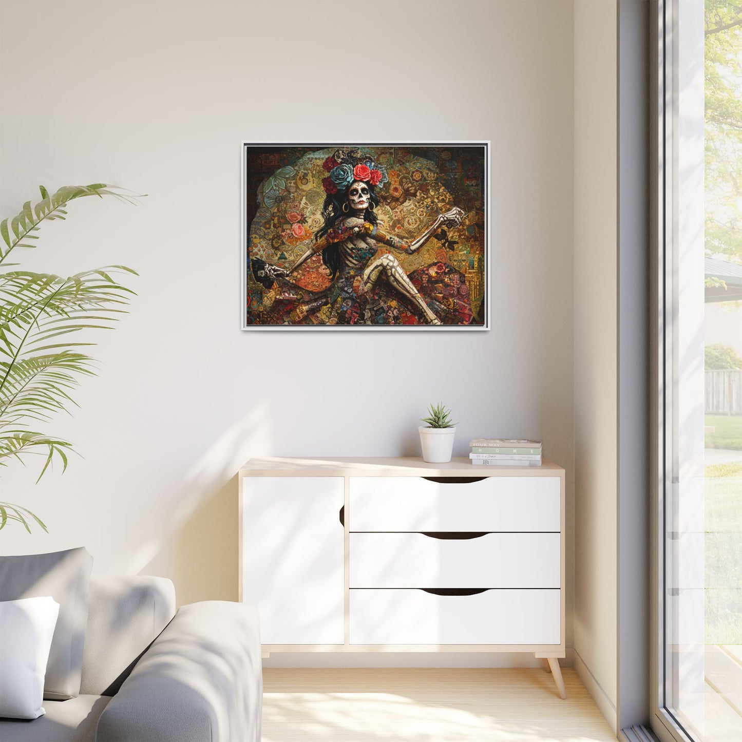 LaCatrina Elegance: Exquisite Multicolor Matte Canvas