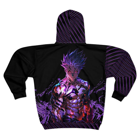 N3RDL1F3 - Purple Swag - Zip Up Hoodie - All-over Print