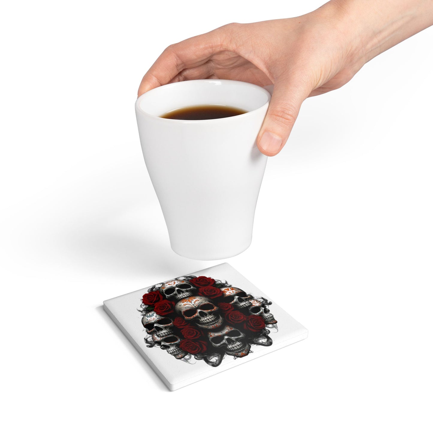 LaCatrina Edge: Ceramic Coaster #34 - Unleash Your Bold