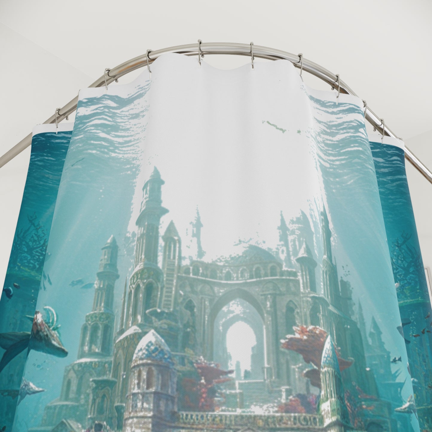Mystic Atlan Fantasy Shower Curtain – Edgy Edition