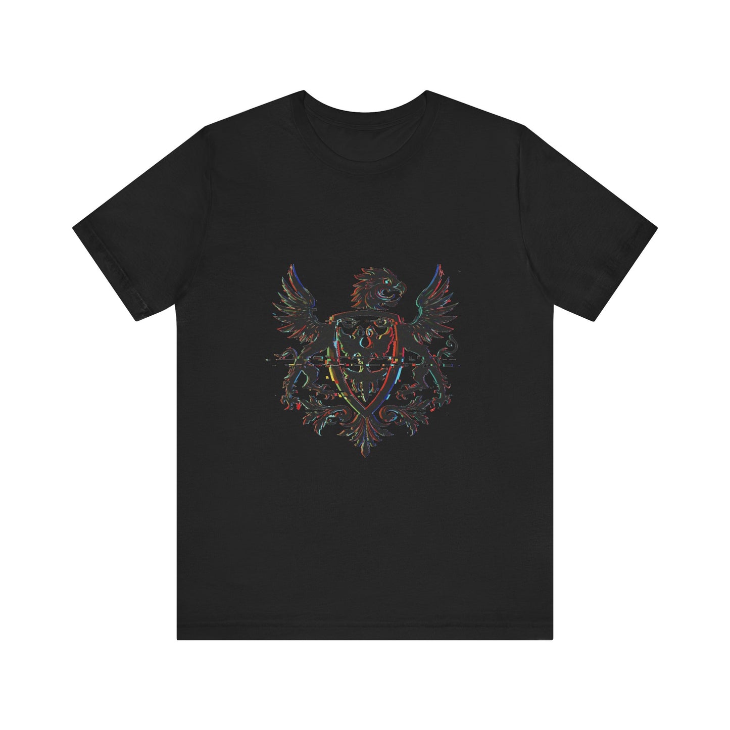 Trendy Notgpt Heraldic Glitch Tee - Unleash Your Style