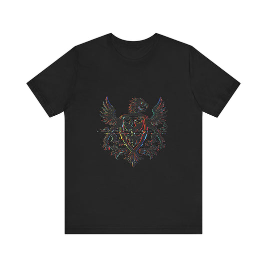 Trendy Notgpt Heraldic Glitch Tee - Unleash Your Style