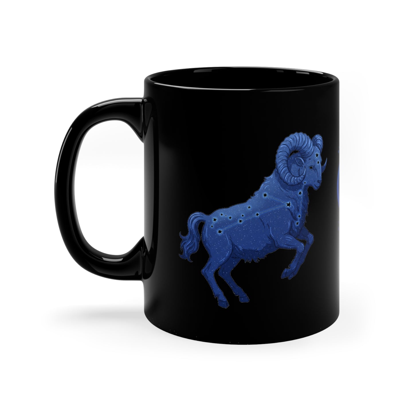 Aries Constellation Coffee Mug | Zodiac Gift for Astrology Lovers | Horoscope Cup | Black 11oz Mug | Custom Star Sign Decor