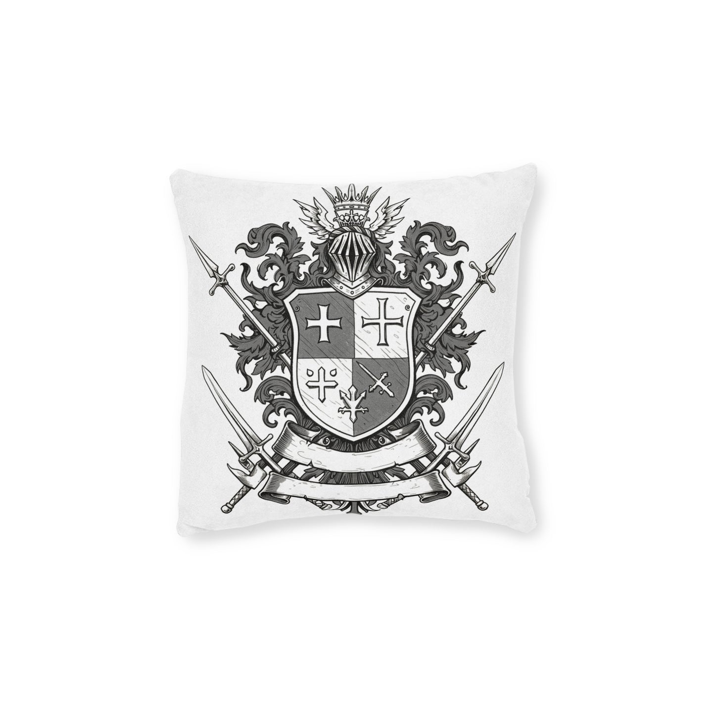 Edgy Guild Embrace: Dual-Sided Designer Square Pillow